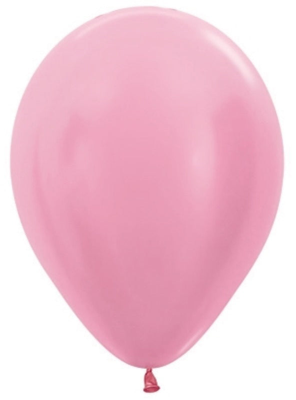 Satin Pearl Pink 30cm Single Latex Balloon - Main Image