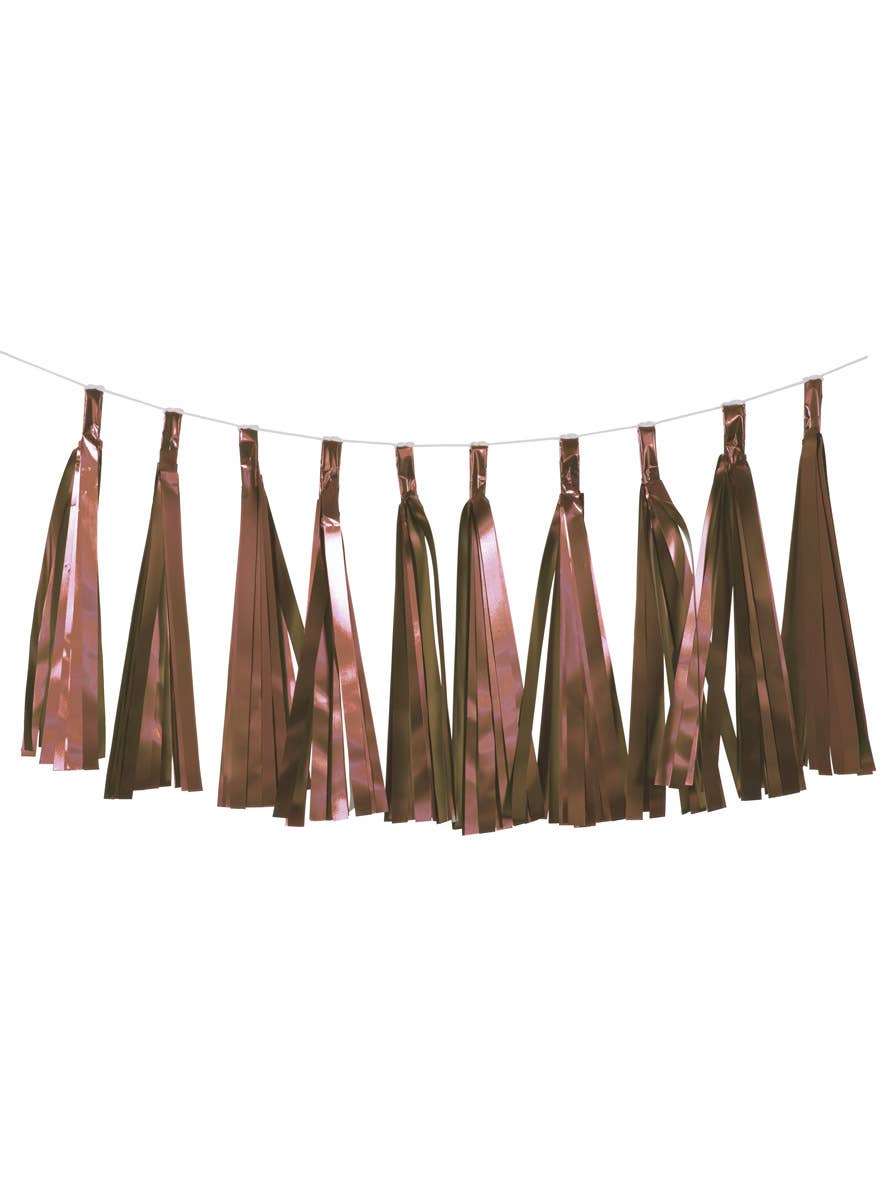 Image of Satin Rose Gold 9 Pack 35cm Of Decorative Tassels