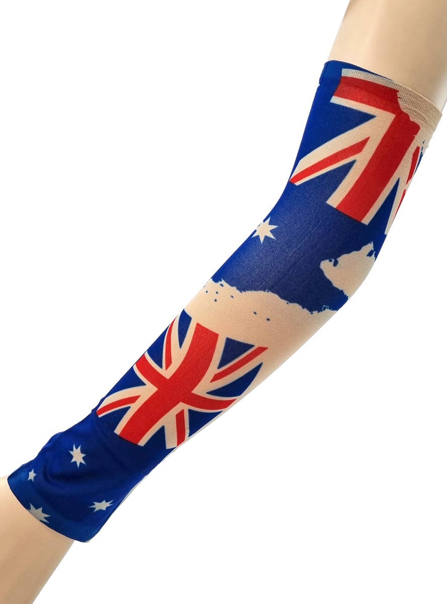 Fun Australia Day Aussie Flag Novelty Tattoo Sleeves - Main Image