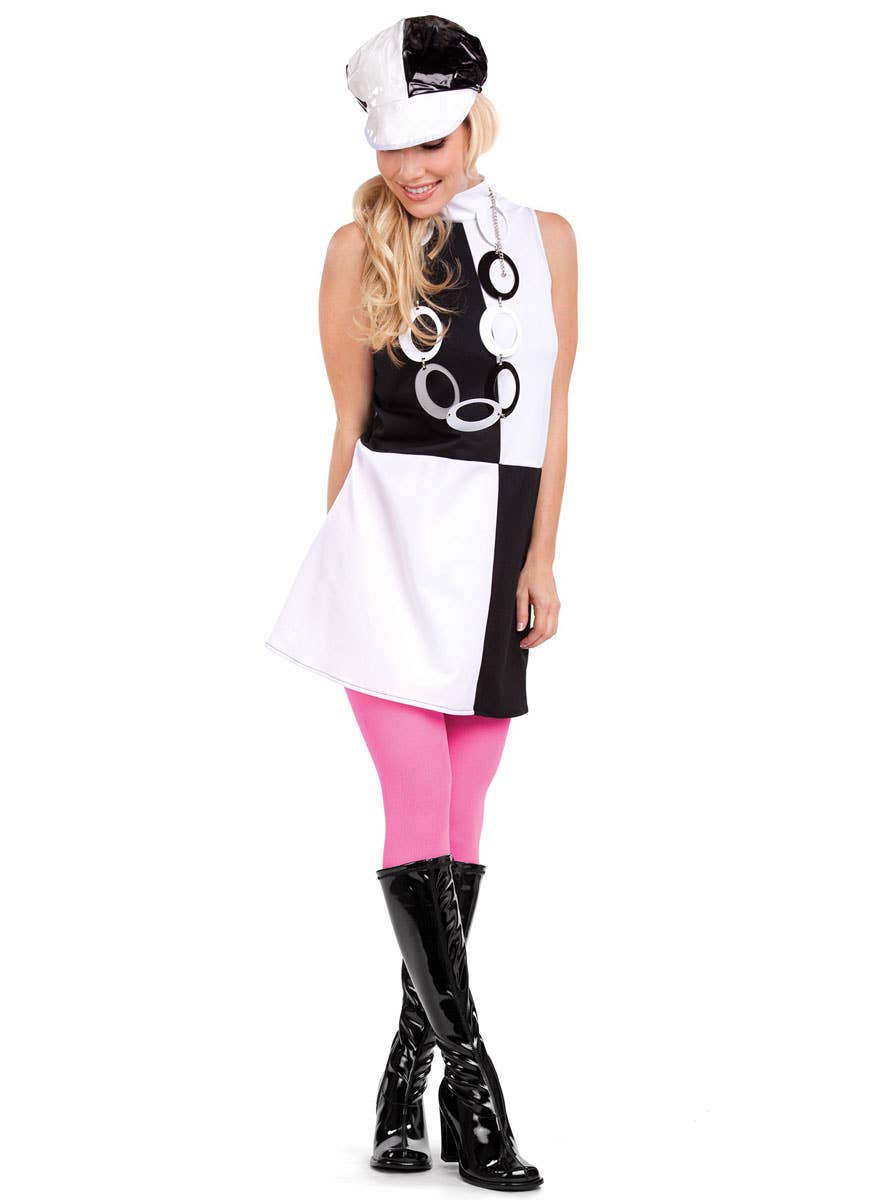 Women's Black Go Go Boots High Heel Platform Heel Shoes 60's Retro Costume Boots Alternate Image