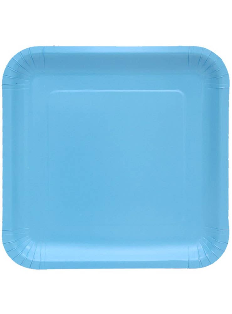 Image of Sky Blue 20 Pack 23cm Square Paper Plates