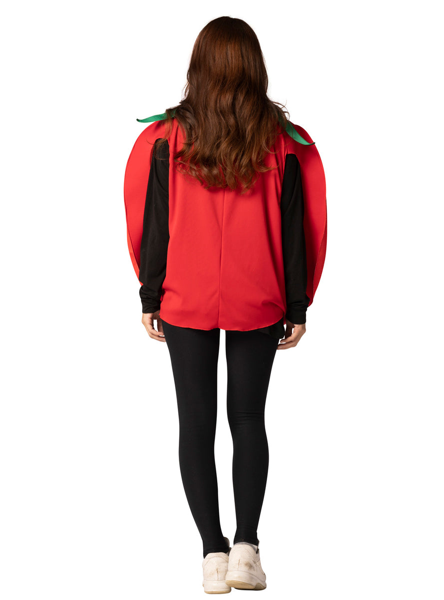 Slide of Tomato Novelty Adults Food Costume - Back Image