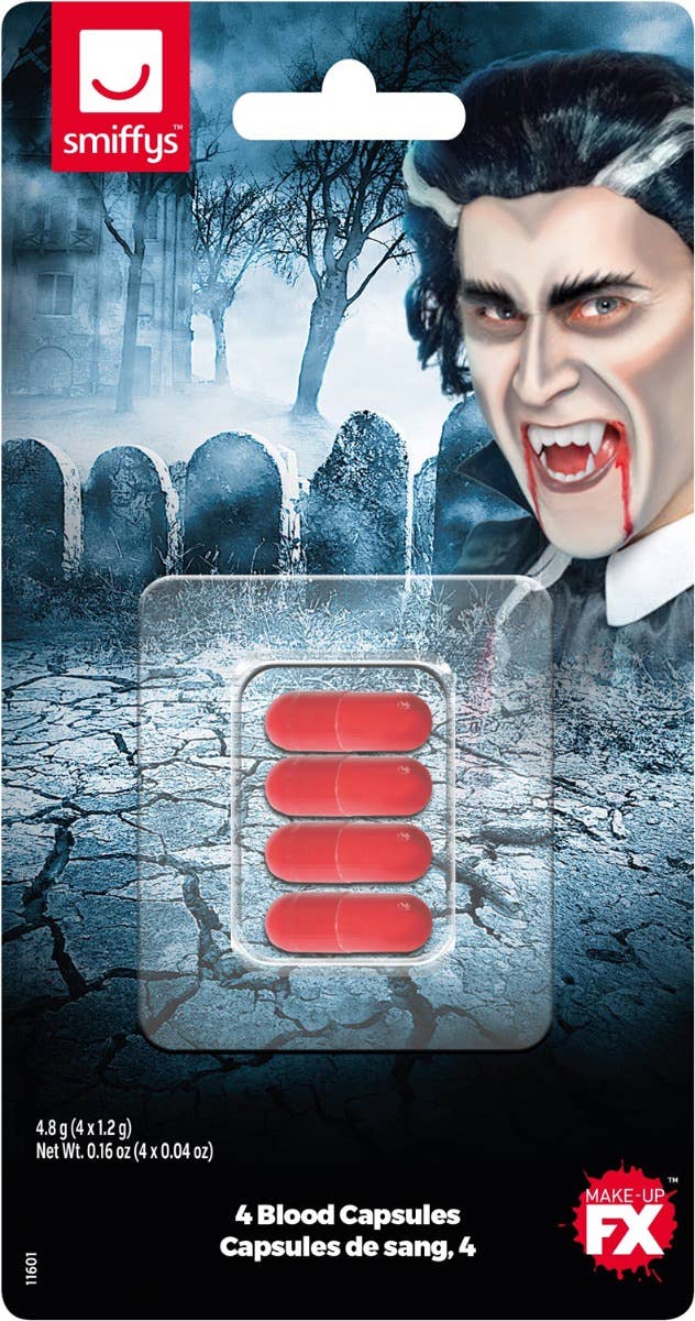 Image of Vampire Fake Powdered Blood Capsules - Main Photo
