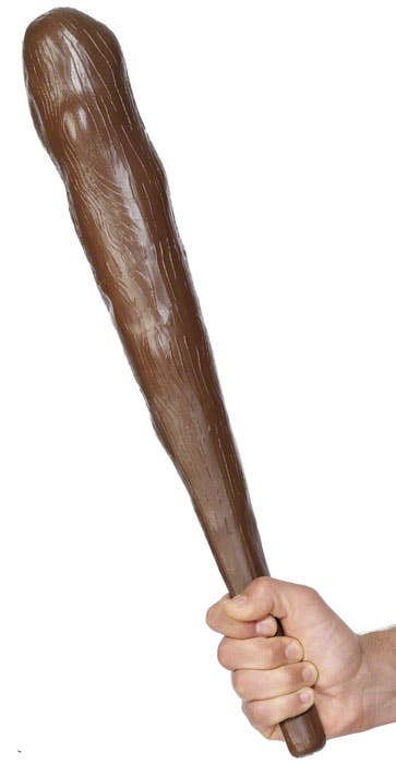Squeaking Brown Caveman Club Costume Weapon