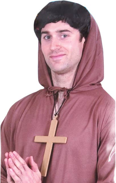 Large Gold Painted Monk Cross Costume Jewellery