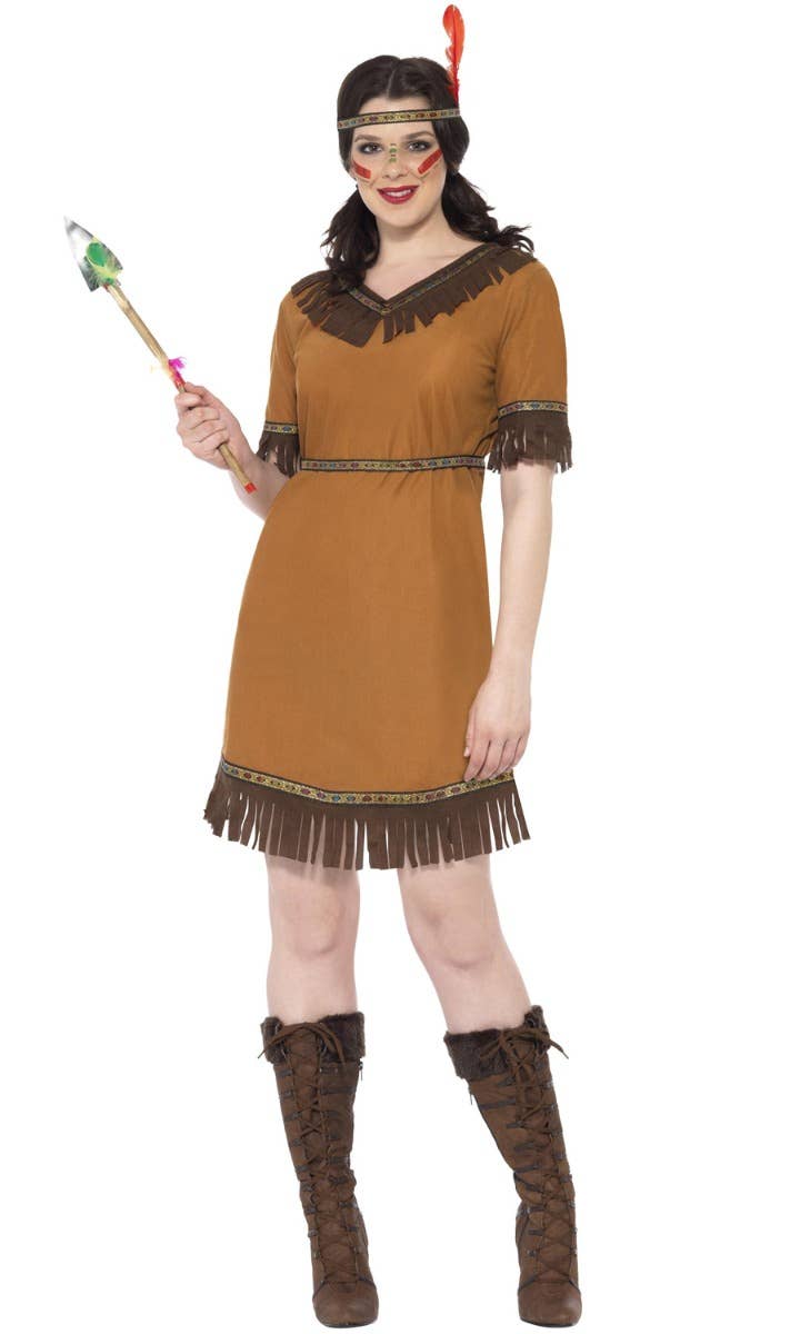 Image of Native American Maiden Womens Dress Up Costume - Main Image