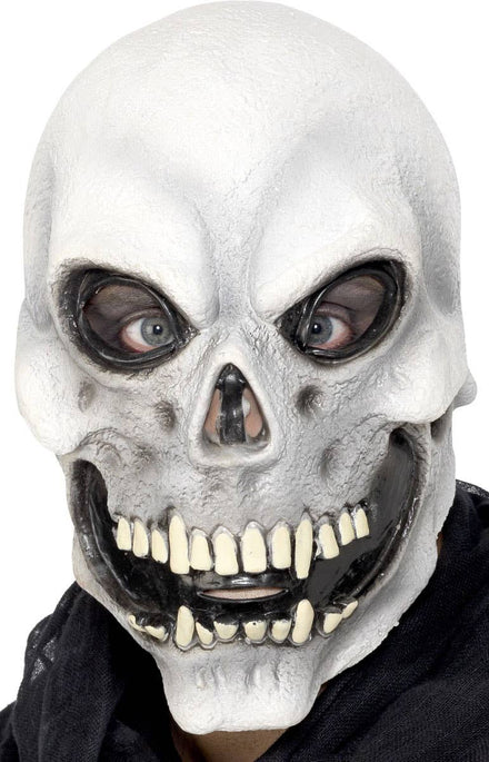 Adults White Latex Skull Halloween Costume Mask