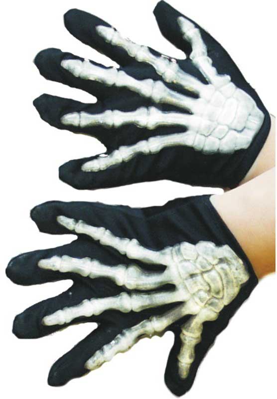 Glow in the Dark Kid's Skeleton Costume Gloves Alternative Image
