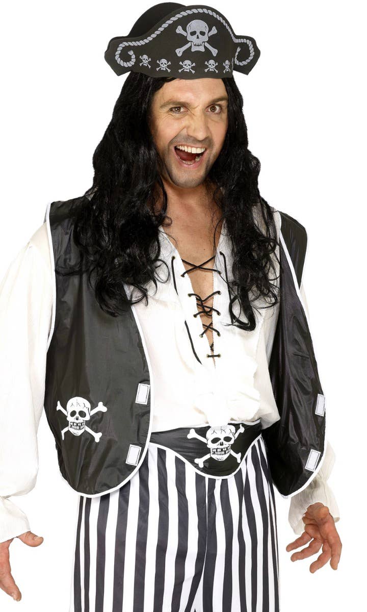 Skull and Cross Bone Pirate Costume Accessory Set Main Image