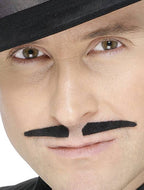 Self Adhesive 20's Black Fake Spiv Tash Costume Moustache