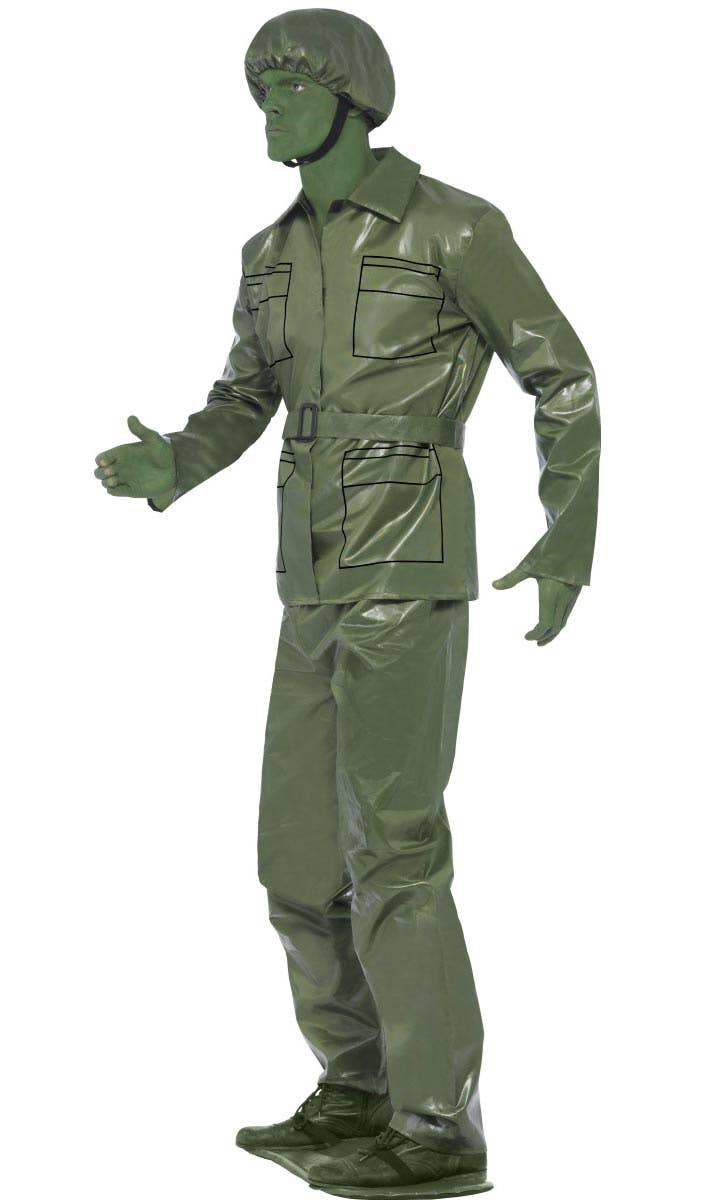 Men's Green Toy Soldier Army Costume Side