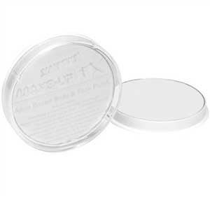 White Cake Makeup Water Based Special Effects Compact Face Paint - Alt Close Image