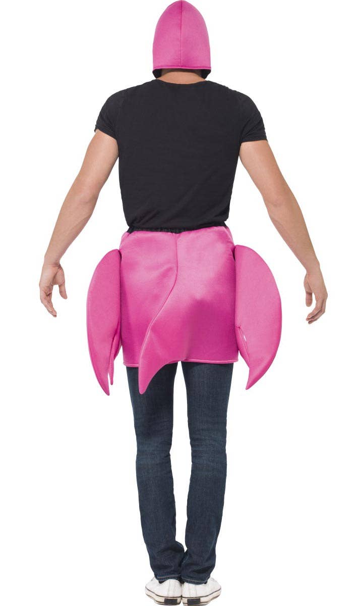 Men's Pink Flamingo Novelty Fancy Dress Costume Back View