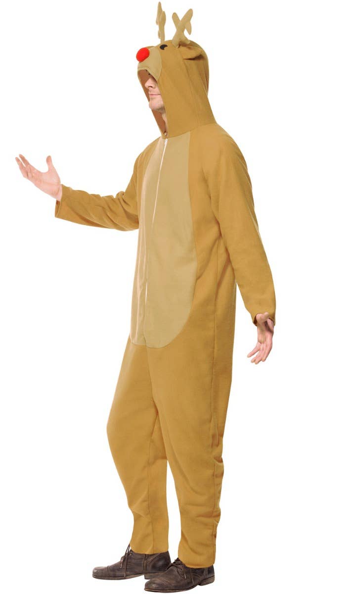 Men's Rudolph the Reindeer Christmas Fancy Dress Costume Side Image