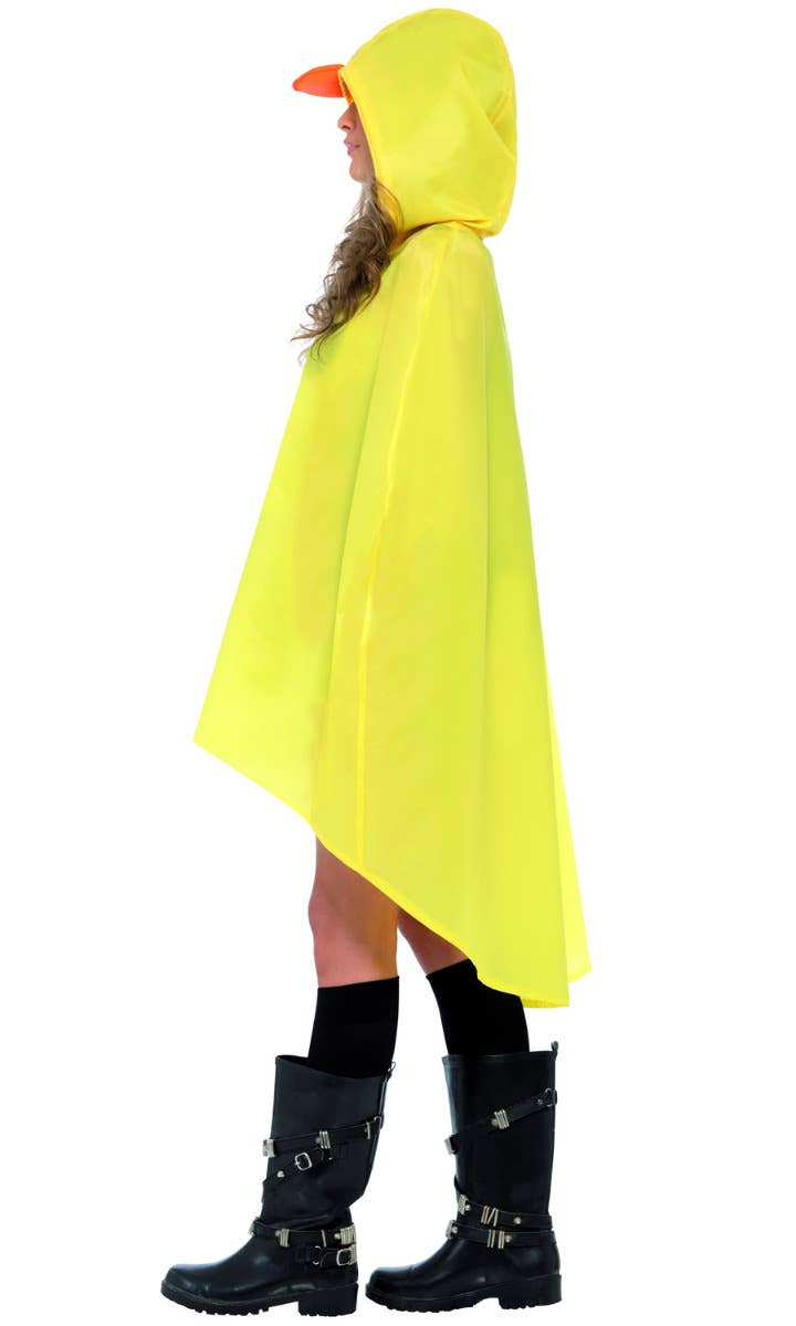 Women's Yellow Duck Novelty Unisex Party Poncho Side Image