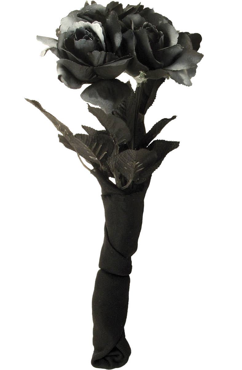 Gothic Black Rose Bouquet Costume Accessory - Alternative View
