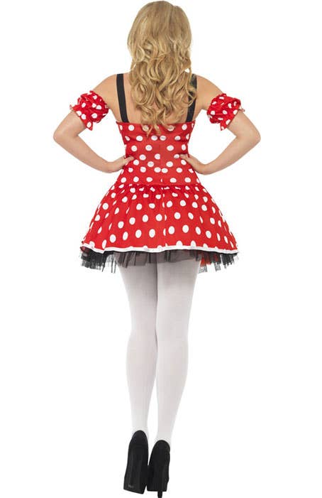 Women's Minnie Mouse Red and White Polka Dot Costume - Alt Back Image