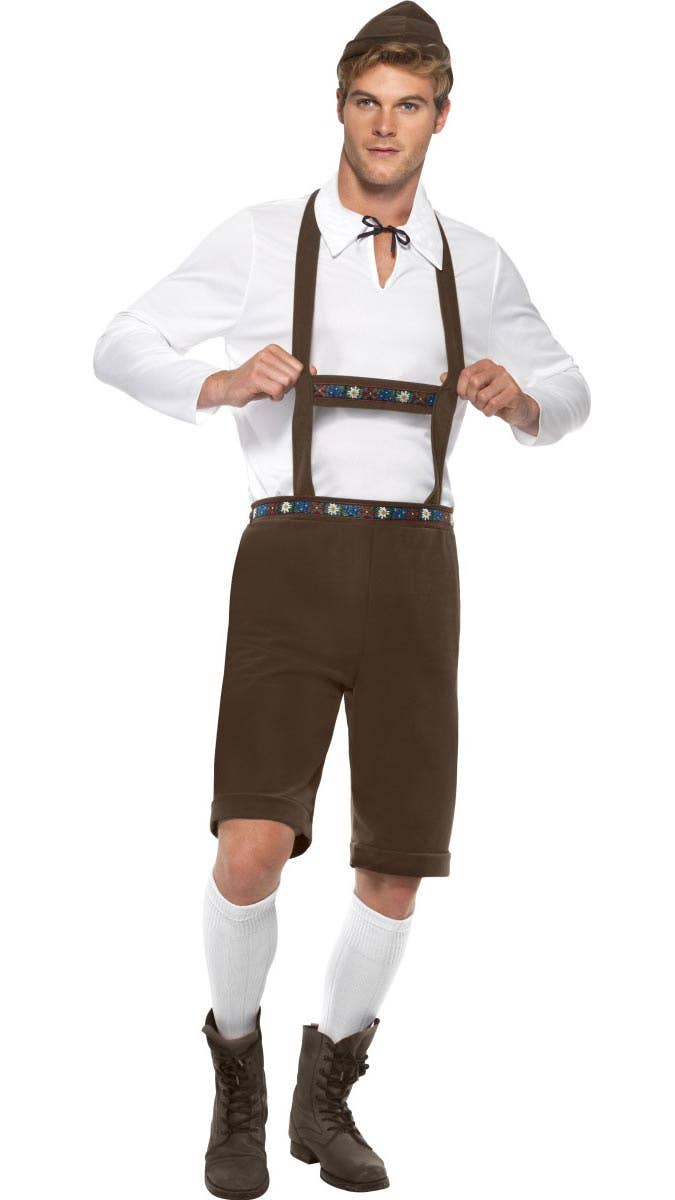 Men's German Lederhosen Fancy Dress Costume