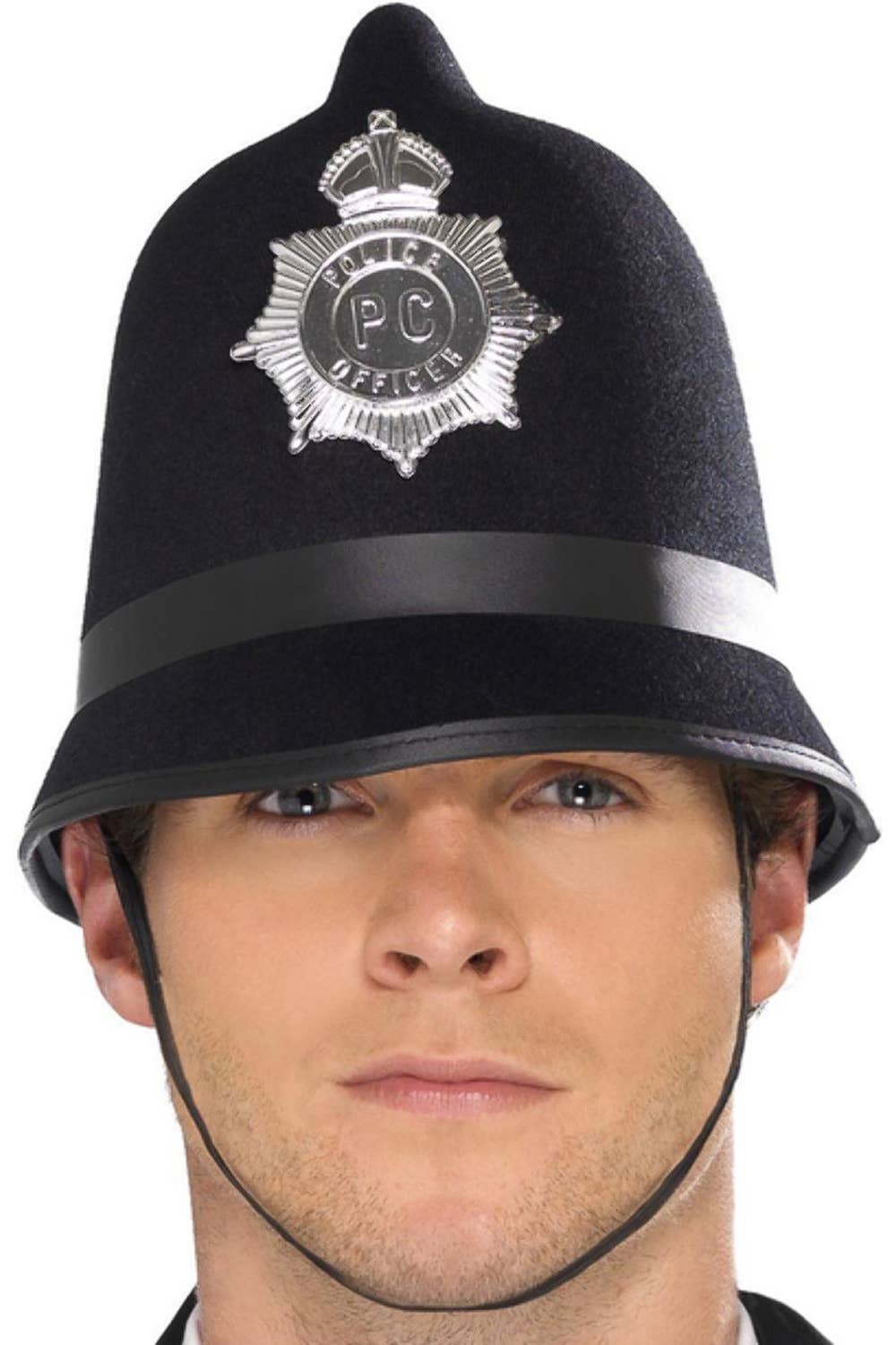 Adult's Black British Police Constable Costume Accessory Hat