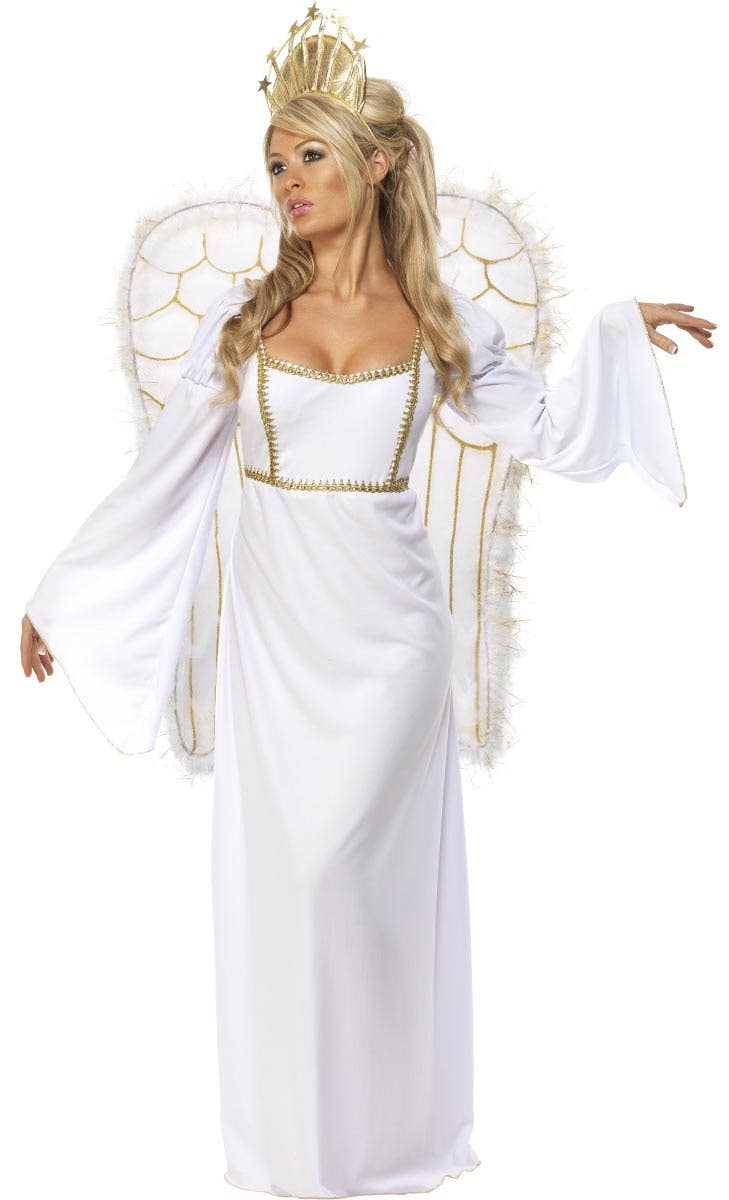 Ethereal White Angel Christmas Costume for Women - Alternative Image
