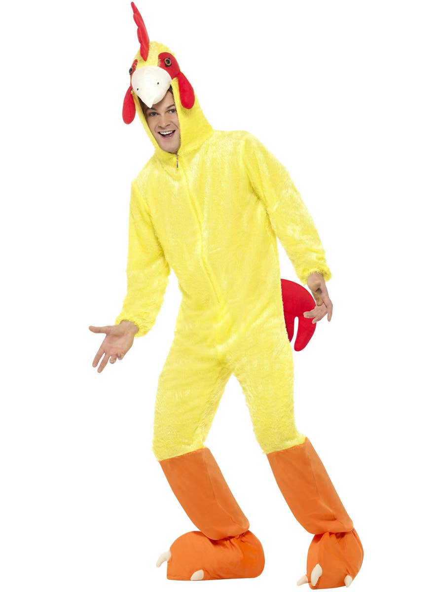 Adults Yellow Chicken Onesie Costume Main Image
