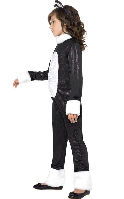 Black Kitten Girl's Cute Animal Onesie Fancy Dress Side