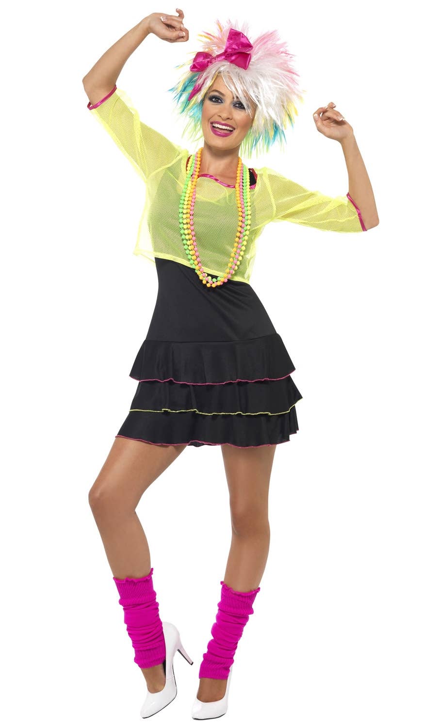 Women's Pop Tart 1980's Fancy Dress 80s Costume - Alt Front View