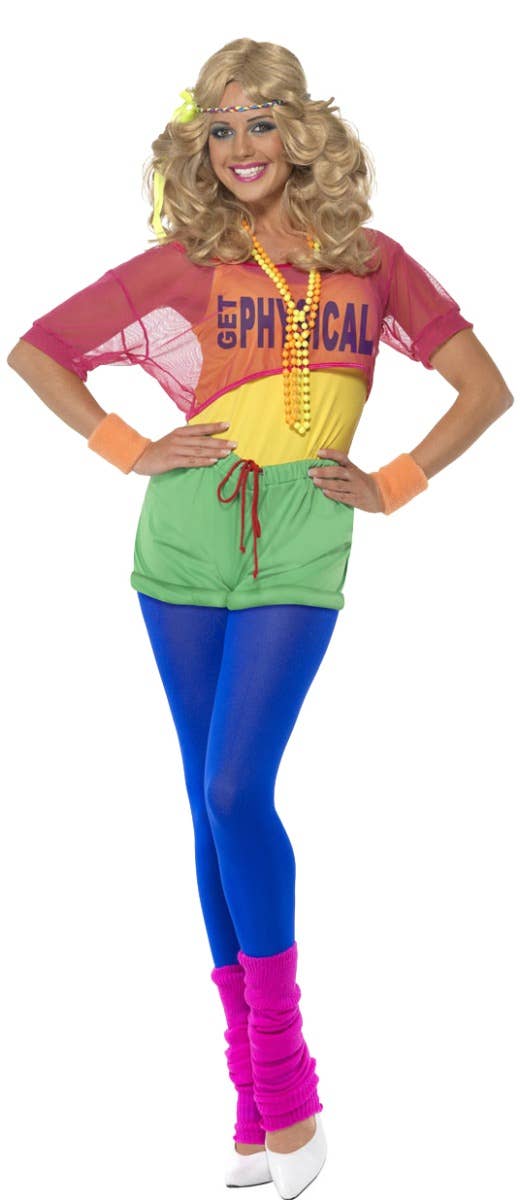Let's Get Physical 80's Aerobic Workout Women's Costume Front View