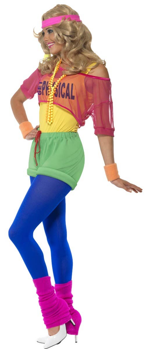 Let's Get Physical 80's Aerobic Workout Women's Costume Side View