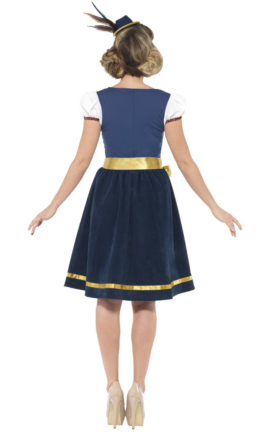 Women's Traditional Bavarian Beer Girl Costume Back View