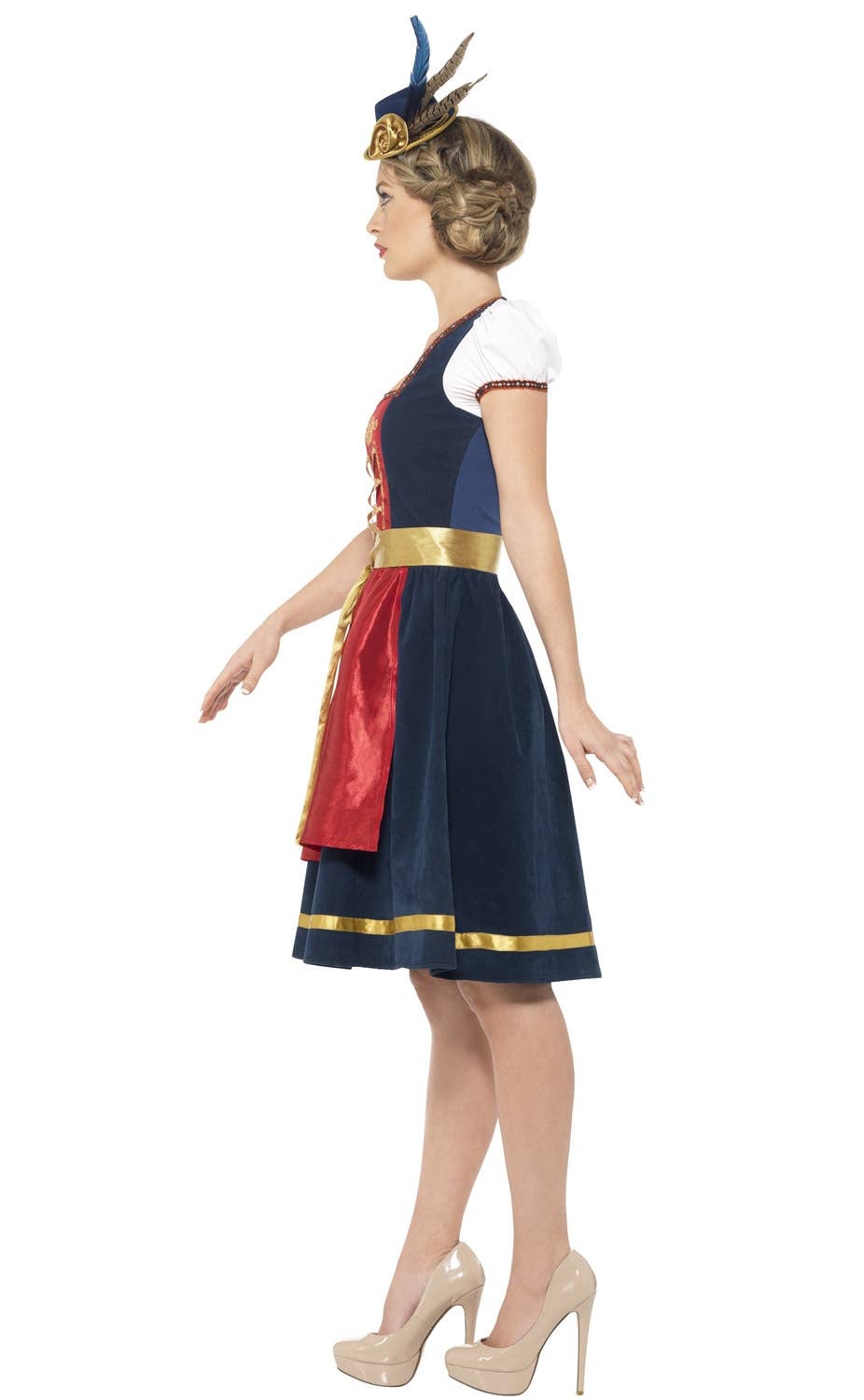 Women's Traditional Bavarian Beer Girl Costume Side View