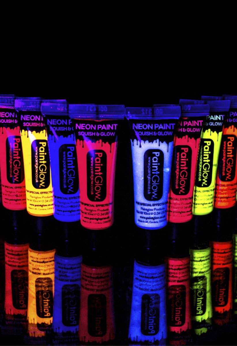 Fluro Red Blacklight Reactive Face and Body Cream Paint All Colours Image