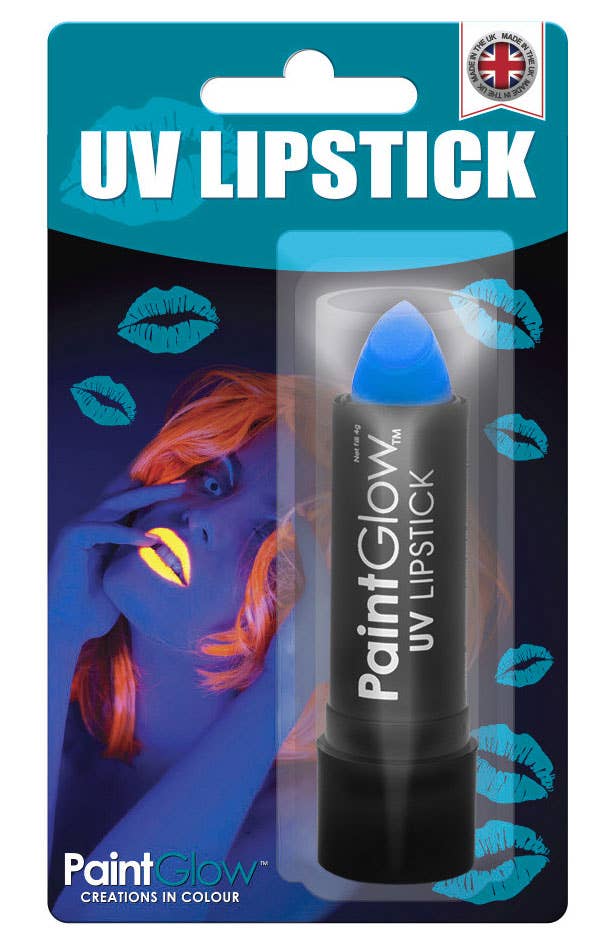 UV Reactive Neon Blue Lipstick Packaging Image