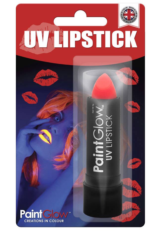 UV Reactive Neon Red Lipstick Packaging Image