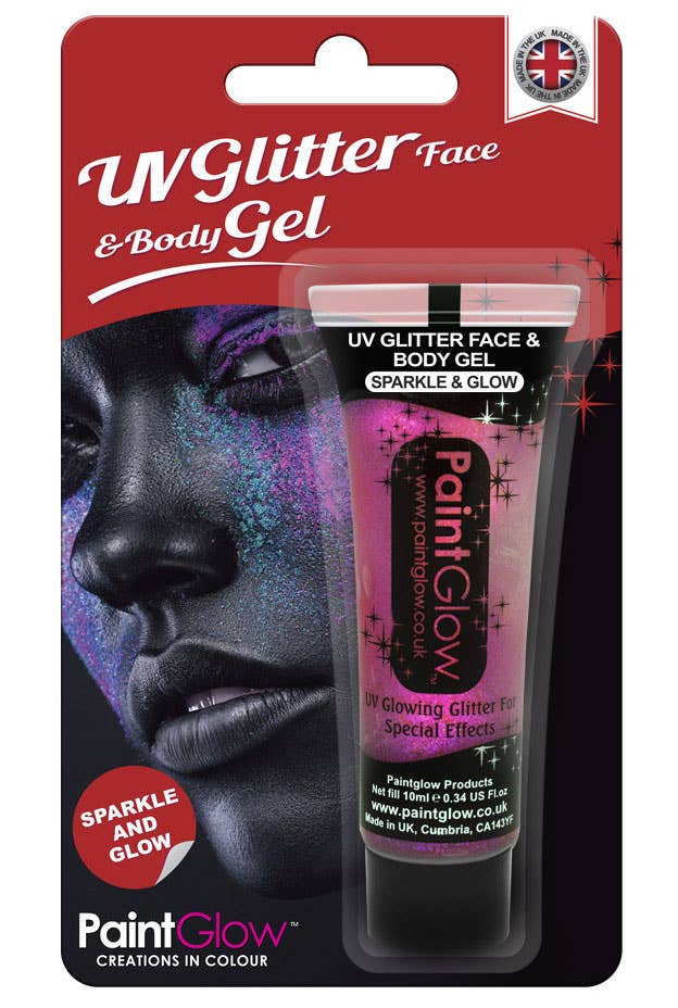 Candy Pink UV Reactive Face and Body Glitter Gel - Alternative Image