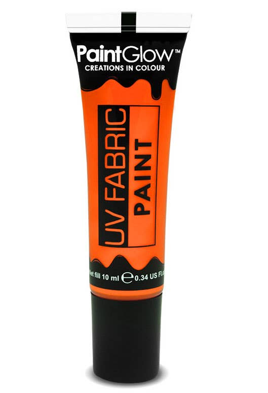 Neon Orange UV Reactive Special Effects Fabric Paint - View 1