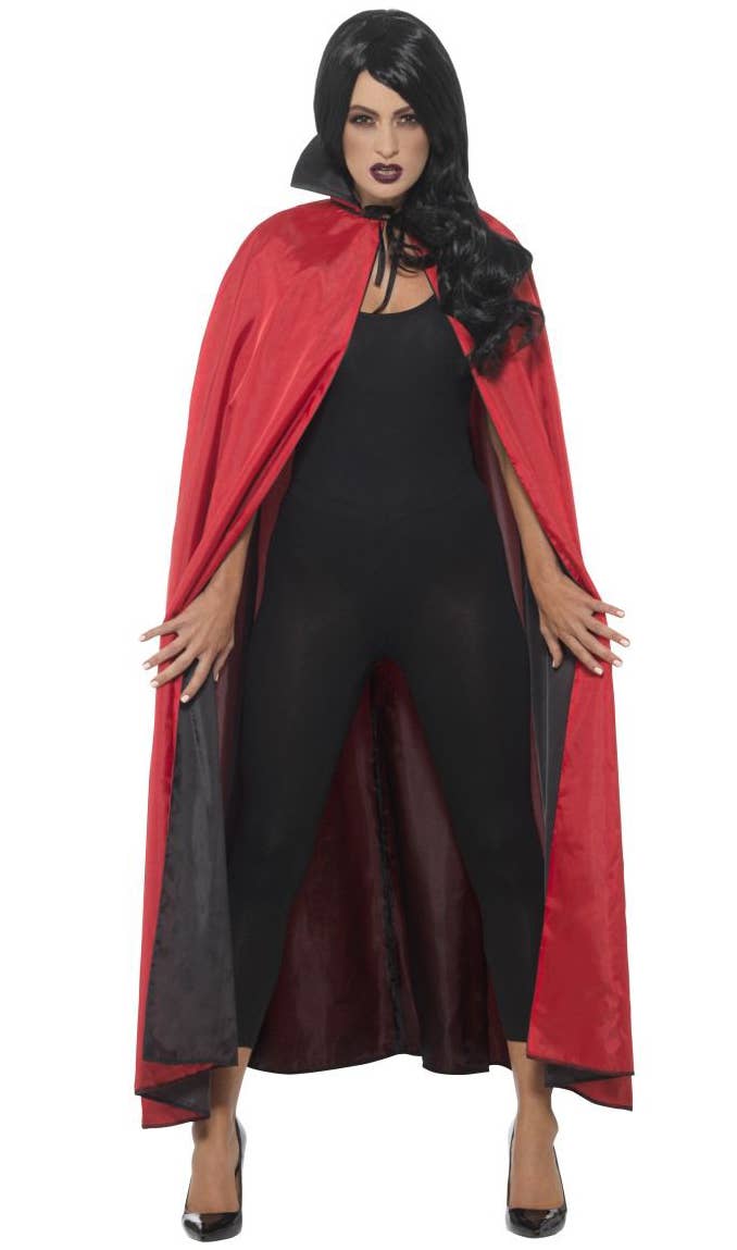 Adult's Reversible Red and Black Vampire Halloween Cape Alternate Image