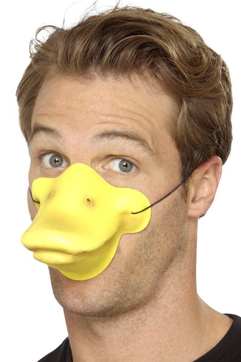 Yellow Foam Duck Beak Costume Accessory Mask Main Image