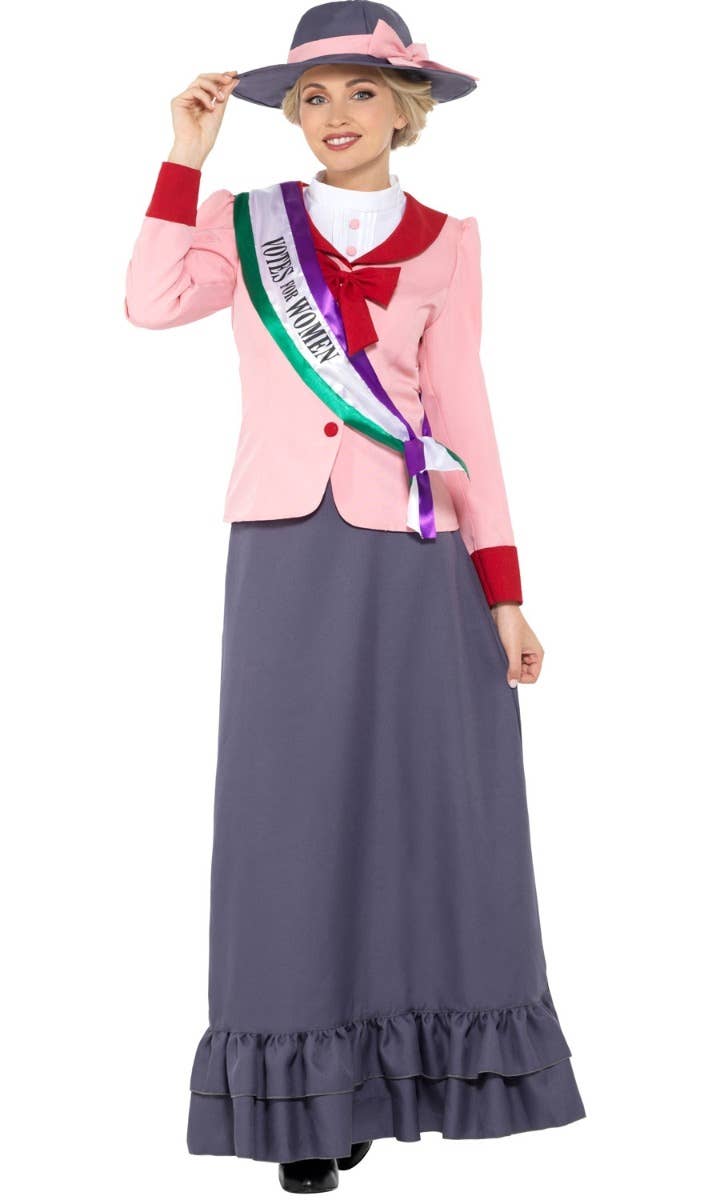 Deluxe Women's Victorian Suffragette Fancy Dress Costume Main Image