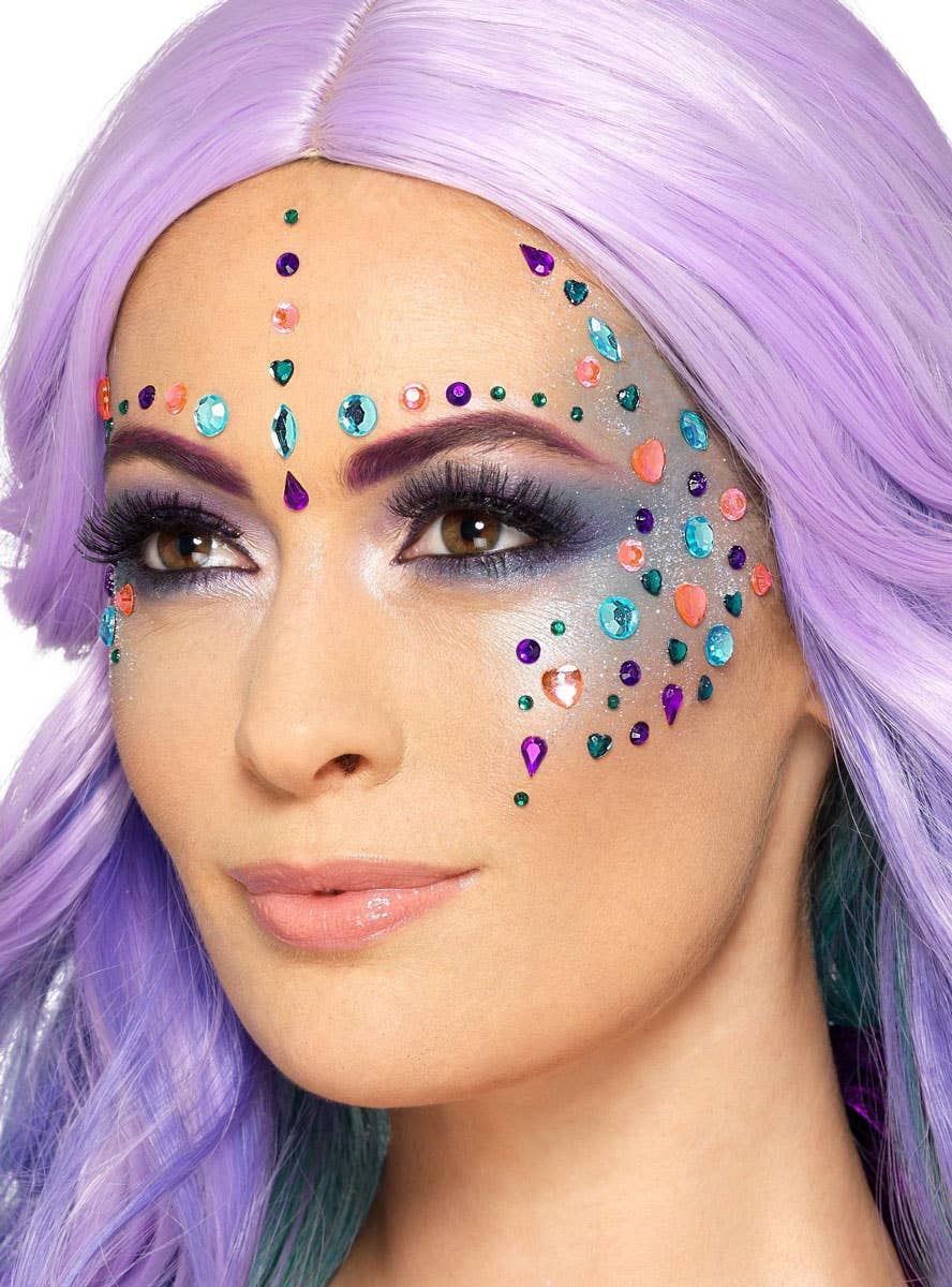 Mermaid Jewels Stick On Face and Body Gems - Image 2
