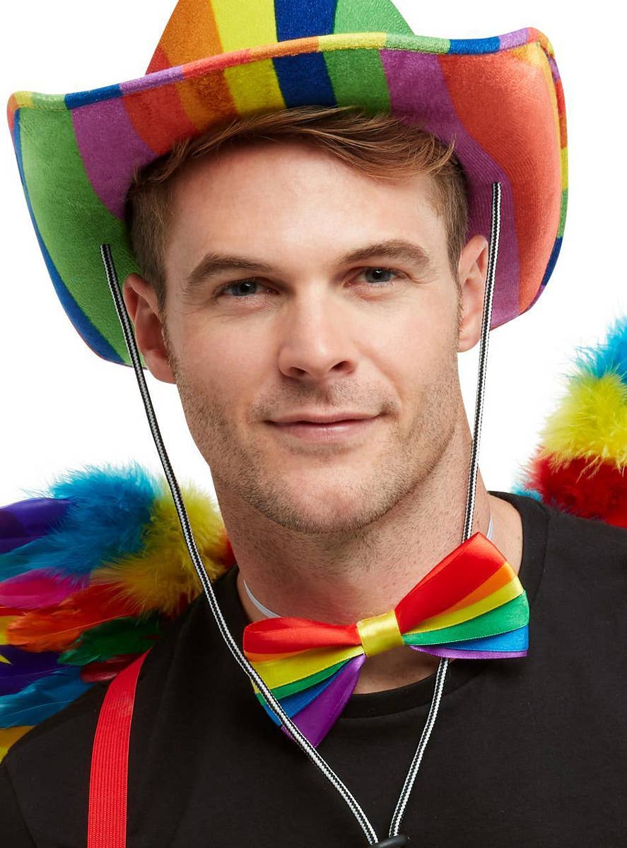 Rainbow Striped Costume Bow Tie Alternate Image