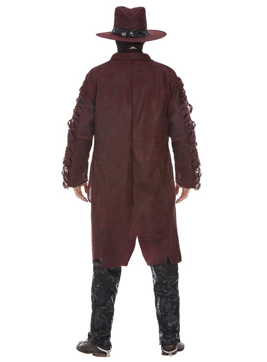 Mens Dark Western Cowboy Costume - Back Image