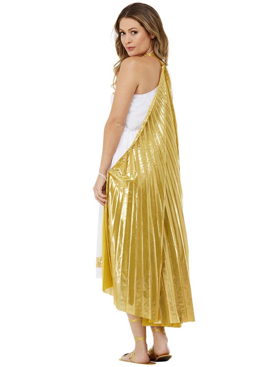 Grecian Pleated Gold Cape - Side Image