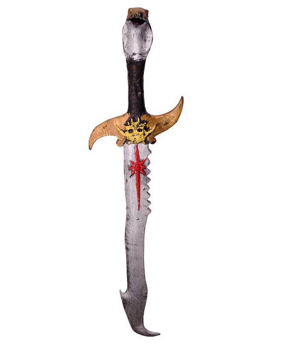 Long Silver Foam Snake Head Sword Costume Weapon
