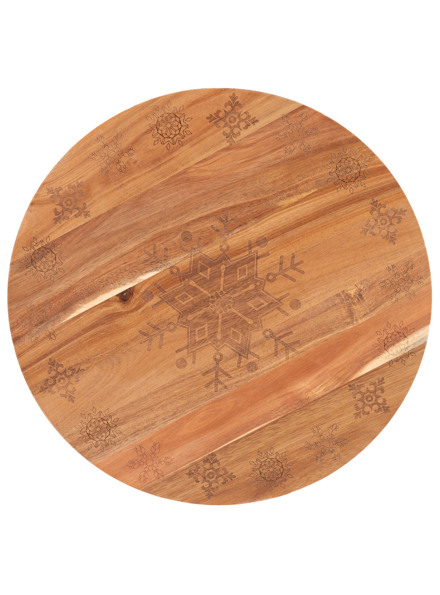 Snowflake Print 18 Inch Lazy Susan