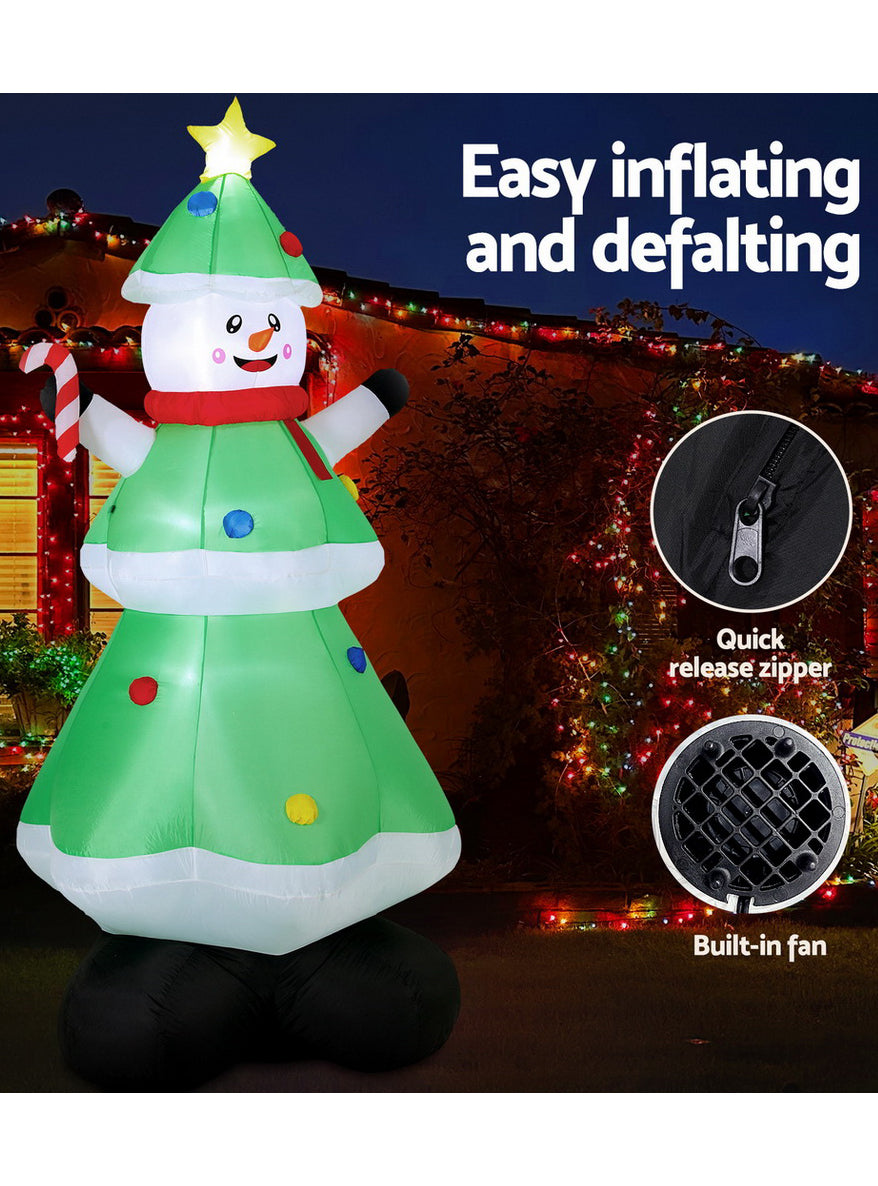 Snowman Tree 275cm Inflatable Christmas Decoration - Info Image 2