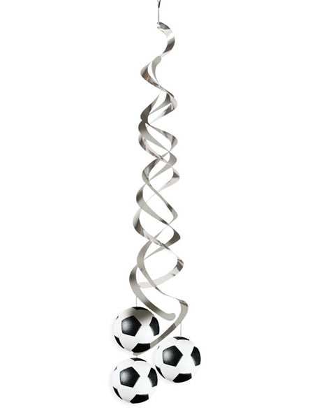 Soccer Fanatic 2 Pack Deluxe 91cm Hanging Swirl Decorations – Main Image