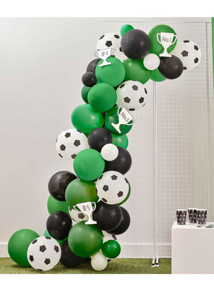 Soccer Kick Off Party 55 Piece Balloon Arch Kit – Lifestyle Image