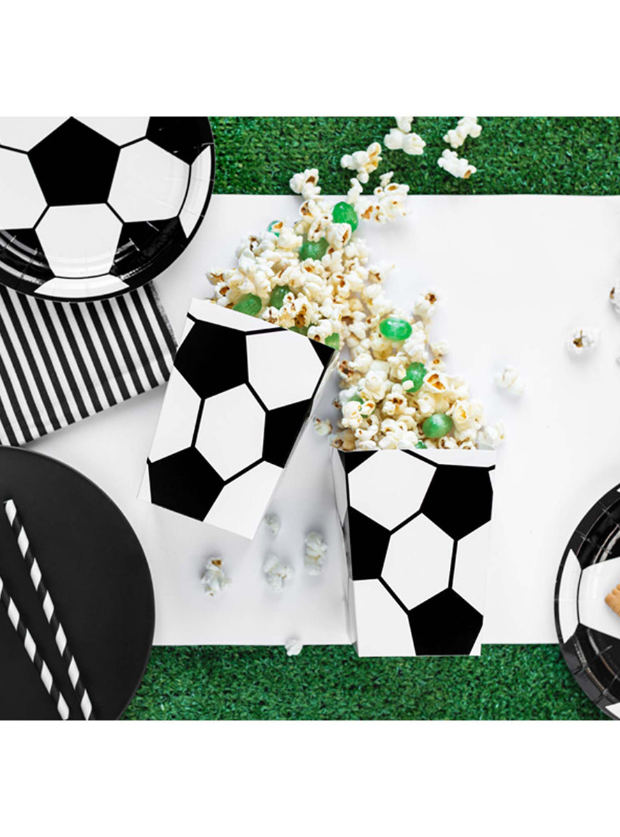Soccer Party 6 Pack 12cm Popcorn Boxes - Lifestyle Image 1