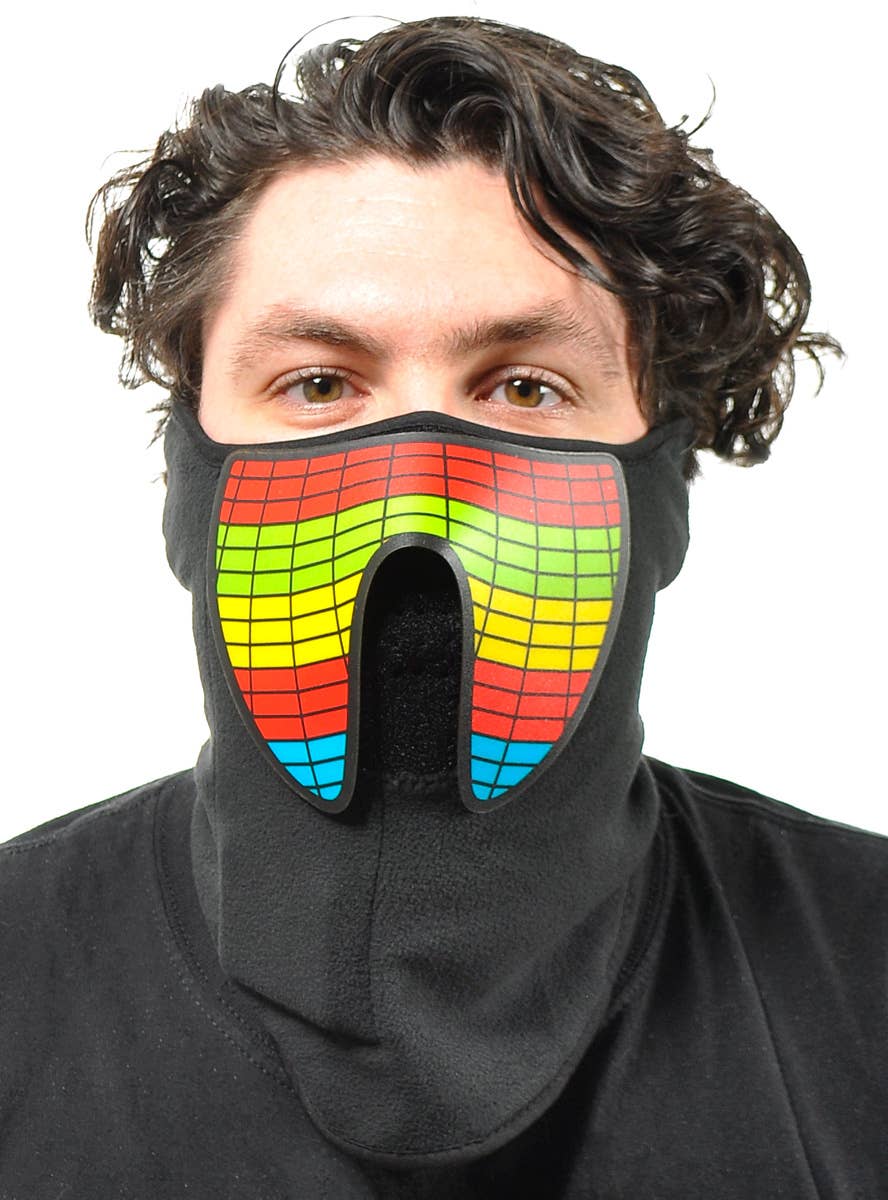 Image of Colourful Wave Sound Activated Light Up Mask - Main Image